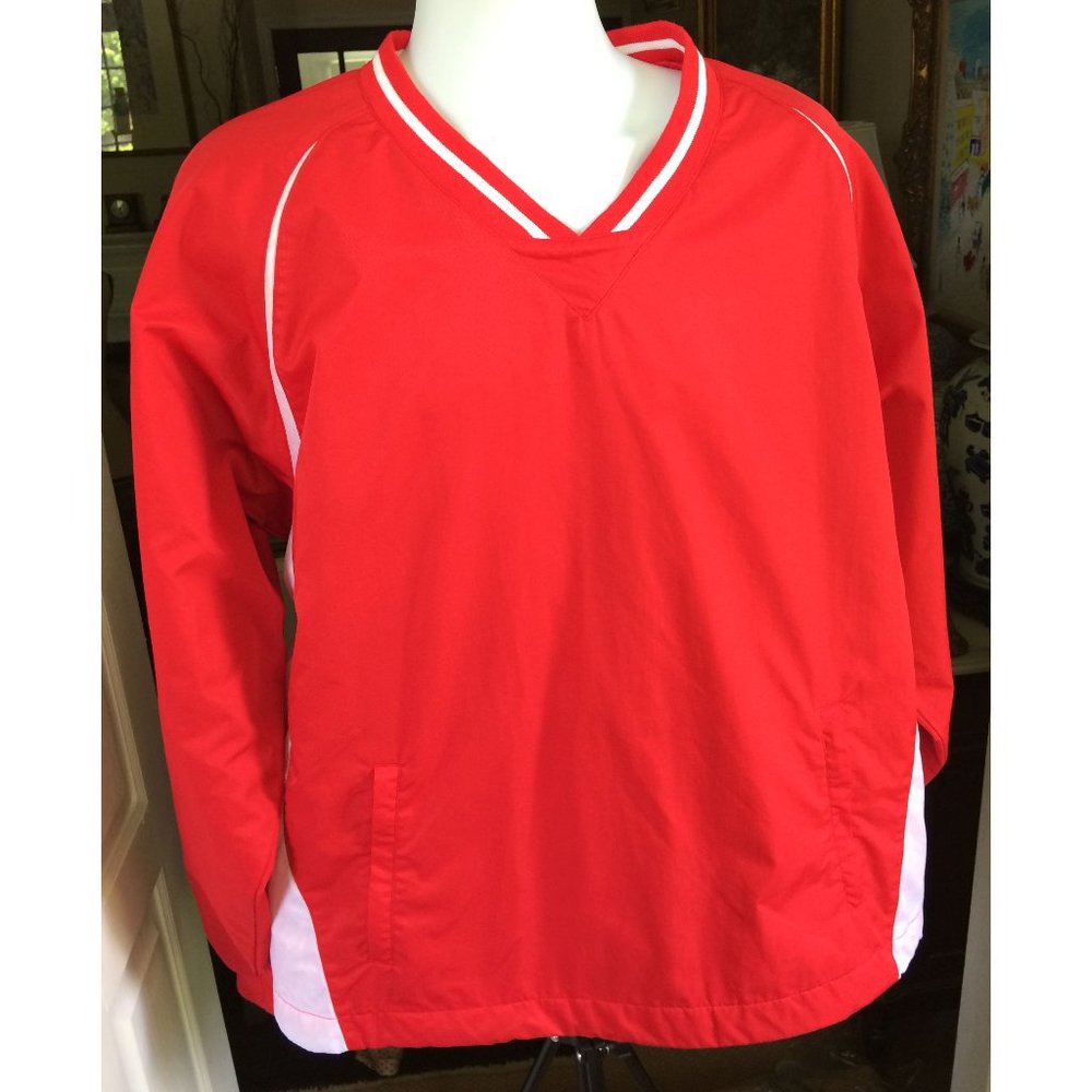Champion Men's Lined Windbreaker L Red White